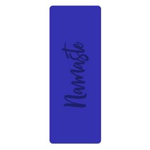 프린트 컬러 고무 요가 매트 개성 인쇄 pu 가죽 매트 미끄럼 방지 땀 흡수 내마모 멀티 컬러 헬스 매트 각인, 5mm 약간 결함이 있는 나마스테 버전 유리 블루, 5mm