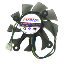 FD8015U12S Radeon HD 7770 8600 9800g 비디오 그래픽 카드용 직경 75mm DC 12V 0.5A 4 라인 컴퓨터 쿨러, 한개옵션0