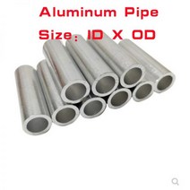 강관 파이프 6061 알루미늄 튜브 중공 벽 두께 1mm 직경 10mm 38mm, 02 200 mm, 10 OD 12 x ID 8mm