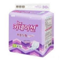 카네이션 속기저귀 프리미엄 라운드형 30매입 6팩