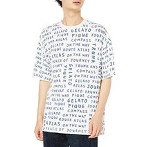 [젤라토 피케] [HOMME] 여행 그래피티 로고 티셔츠 PHCT222945 남성 WHT M