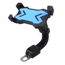 배달대행거치대 핸드폰 자전거 자석 오토바이 전화 홀더 백미러 마운트 클립 브래킷 4-7 인치 휴대 전화 범용 오토바이 브래킷 홀더, 진한 파란색