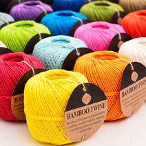 1.0mm 100m 폴리싱 밤부실 대나무볼 대나무끈 밤부끈 여름실 택끈 포장끈 (33color) 뜨개실, 12IVORY