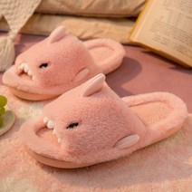 송강 층간소음방지 겨울 쿠션 털 거실화 거실 실내화 실내 슬리퍼, 핑크(여성)