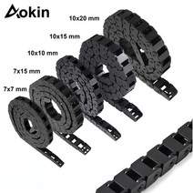 7 x 715mm 10 x 203040mm 플라스틱 케이블 체인 와이어 캐리어 드래그 체인 cnc 라우터 기계용 엔드 커넥터가 있는 1m 길이, 10x40mm