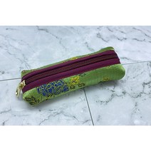 미듀 색동 누빔 립스틱 도장집 케이스, 6.연두