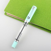 만년필선물의미 입문 쓰는법 각인 파우치 케이스 잉크 충전 Lanbitou 3059 만년필 피스톤 플라스틱 잉크 펜 eff 펜촉 실버 클립 비즈니스 문구 사무용품 쓰기 선물, EF 0.38MM, 하나의 펜