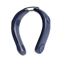 [국내 당일배송 KC인증] 쏘이지 휴대용 접이식 넥밴드 선풍기 4000mAh 대용량 배터리 WT-F49, 네이비