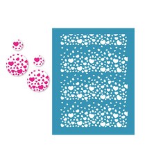 도자기공예 만들기 도구 물레 DIY폴리머 클레이 용 실크 스크린 스텐실 재사용 가능한 웨이브 하트 귀걸이, 한개옵션0