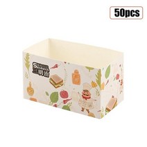 자동차 부품 50pcs 케이크 포장 백샌드위치 포장지 두꺼운 계란 토스트 빵 아침 식사 포장 상자 버거 오일 종이 종이 트레이, 작은 요리사