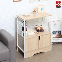 JS리빙 협탁 수납장 침실 미니 거실 서랍장 사이드 테이블 엔틱 침대 선반 모던 거실장 보조 수납 인테리어 베드 원목 우드 2단 O_78 30*70*54, 네티 다용도 협탁_2단선반