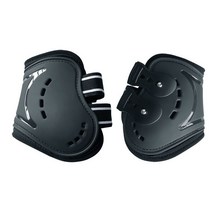 승용마 말발목 보호대 아대 탄성 벨트 말훈련 보호장비, M, black hind boot