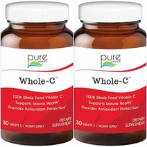 Pure Essence Labs 비타민C 천연성분 Whole Food Vitamin C 30정x2팩, 1개, 1개