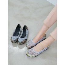 아이슈즈 여성 꽃무늬 단화 펌프스 플랫슈즈 107746
