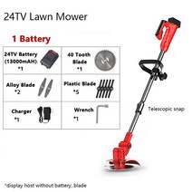 잔디깍기 전동 깎이 경운기 24V 2000mah Mini Home Hand Held Light Weight Garden Tool Electric Grass Cu, 02 1 battery