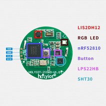 스마트 비콘 태그 블루투스 Holyiot-nRF52810 Eddystone ibeacon Tag 블루투스 5.0 저에너지 모듈 가속도계, 한개옵션1, 한개옵션0