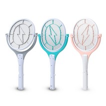 전기모기채 대형 90도 회전 특허 전기파리채 건전지/USB충전식/LED 안전한 2중 버튼 KC인증 완료! (신형 모델), 그레이(USB충전식)