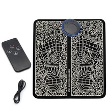 ems 뱃살빼는기계 마사지기 EMS Foot Massager Pad Portable Foldable Massage Mat Pulse Muscle Stimulation Improve, Remote Control, 03 Remote Control