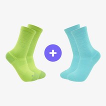 1+1 운동양말 나이트런 무봉제 흡한속건, neon green_ S (220~240), black_ L (270~290)