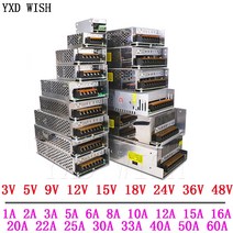 3V 5V 9V 12 V 15V 18V 24V 36V 전원 1A 2A 3A 5A 6A 8A 10A 20A 50A 스위칭 볼트 220V AC-DC SMPS, 12V_40A