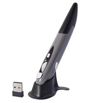 STK 무선 광학 펜 마우스 2.4GHz USB 마우스펜 3색 속도 조절가능, 그레이, 기본형