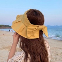 올리버 여성 썬바이저 여름 썬캡 모자 머스터드:one-size