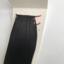 노팁 #1 블랙색 붙임머리 18인치 붙임머리 2피스 x 1팩 검은 색 가발 48 cm 붙임머리 자연스러운 내츄럴 검은색 최상급 달비모 인모 100%인모 중국공장 직접 배송, 1개