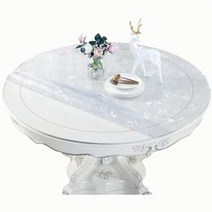 비트라테이블 클래시콘테이블 10mm PVC 식탁보 원형 투명 테이블 필름 보호 패드 매트 부드러운 유리 식탁 방습, Cosmos+60CM
