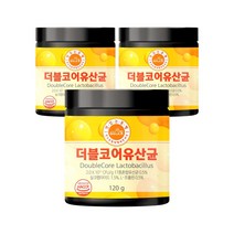 더블코어유산균 프롤린 생착유산균 실크피브로인 유산균 포스트바이오틱스 프리바이오틱스 3통, 120g