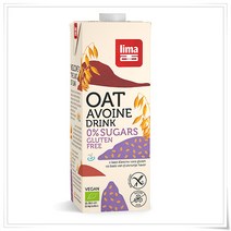 LIMA Gluten free sugar free oat vegetable drink 리마 글루텐 설탕 프리 오트 베지터블 드링크 1L 4개