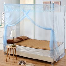 구매대행 플로어 스탠드 더블 모기장 1.5m 공주 바람 1.8m 침대 가정 학생041501j, 14. 하늘색