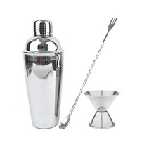 칵테일 쉐이커 700ml + 지거 30 / 45ml + 바스푼 세트, 1세트