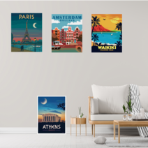 모모픽스페인팅 diy 쉬운 명화그리기 세계 도시 그림 30x40 유화 물감 색칠 세트 학교 미술 준비물 빨리 그리는, D08 암스테르담