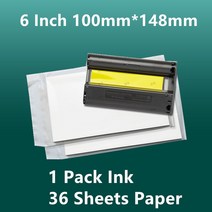 6 인치 KP 108IN KP-36IN 잉크 종이 캐논 Selphy CP1300 캐논 Selphy CP1200 CP910 CP900 사진 프린터, 1 INK and 36 paper_2