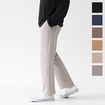 스타일에스 남자 슬랙스 바지 빅사이즈 링클프리 10부 밴딩 팬츠