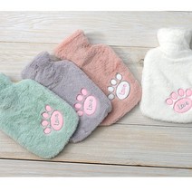부드러운 보온 물주머니 찜질팩 온열팩 온수팩 목찜질 어깨찜질 온수 발온열기 핫팩물주머니 야옹이, 화이트, 눌러주세요