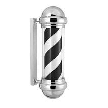 미용실 사인볼 LED 싸인볼 회전간판 헤어샵 바버샵 방수 안내판 입간판, HD-75 실버 쉘 흑백