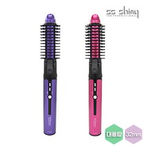 더블에스샤이니 뉴오토볼륨밍 무선고데기 AVW-002 분리형 브러쉬 자동회전형 2in1 고데기, 바이올렛