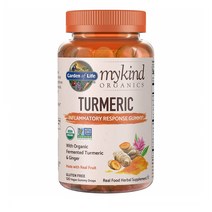 Mykind 가든오브라이프 마이카인드 투메릭 구미 발효 강황 생강 터메릭 진저 120구미 GardenofLife Turmeric Inflammatory Response Gummy, 1개