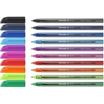 Schneider Vizz M (미디엄) 볼펜 1.0mm 투명 배럴 다양한 잉크 색상 펜 10개 팩 (102290), 10 Count (Pack of 1)_Multicolo