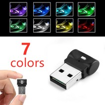 엠비언트라이트 자동차무드등 실내등 풋등 미니 LED 자동차 조명 USB 인테리어 분위기 비상 PC 다채로운, 02 1pc