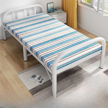 접이식침대 간이 원룸 사무실 매트리스 토퍼 패브릭, 블루  (폭 75cmx 길이 186cm)
