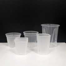 투명 플라스틱 화분 모음 삽목 난분 분갈이 모종 플분 호접란 투명분 슬릿 롱화분 서클링예방, 03.투명원형슬릿분24호