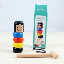 다루마오토시 전통 장난감 아동 저학년 완구 집중력 학습 교구 방과후교실 수업교구, 다루마오토시 원목교구