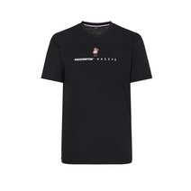 22SS [PADDINGTON]블랙 패딩턴 콜라보 원포인트 반팔 라운드 티셔츠 HUTS2B970BK