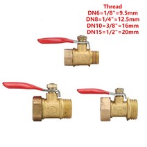 10pcs 정유량밸브 호환 공압 1/4 ''3/8'' 1/2 '1 2 'BSP 암/수 스레드 미니 볼