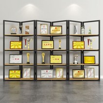 상장진열대 메달 트로피 라이선스 특허 전시 선반 4단, B21-블랙 라이트 270 36 180