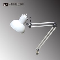 럭스라이팅 제도용 컬러 스탠드 작업용 이동식 집게, 화이트 + PAR30 12W 집중형 주광색 (밝은 한얀색)