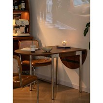 접이식식탁 북유럽테이블 원형식탁 공간활용 확장형식탁, (회양목)싱글 테이블