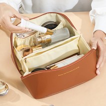 벨레스 대용량 여행용 화장품 파우치, 브라운